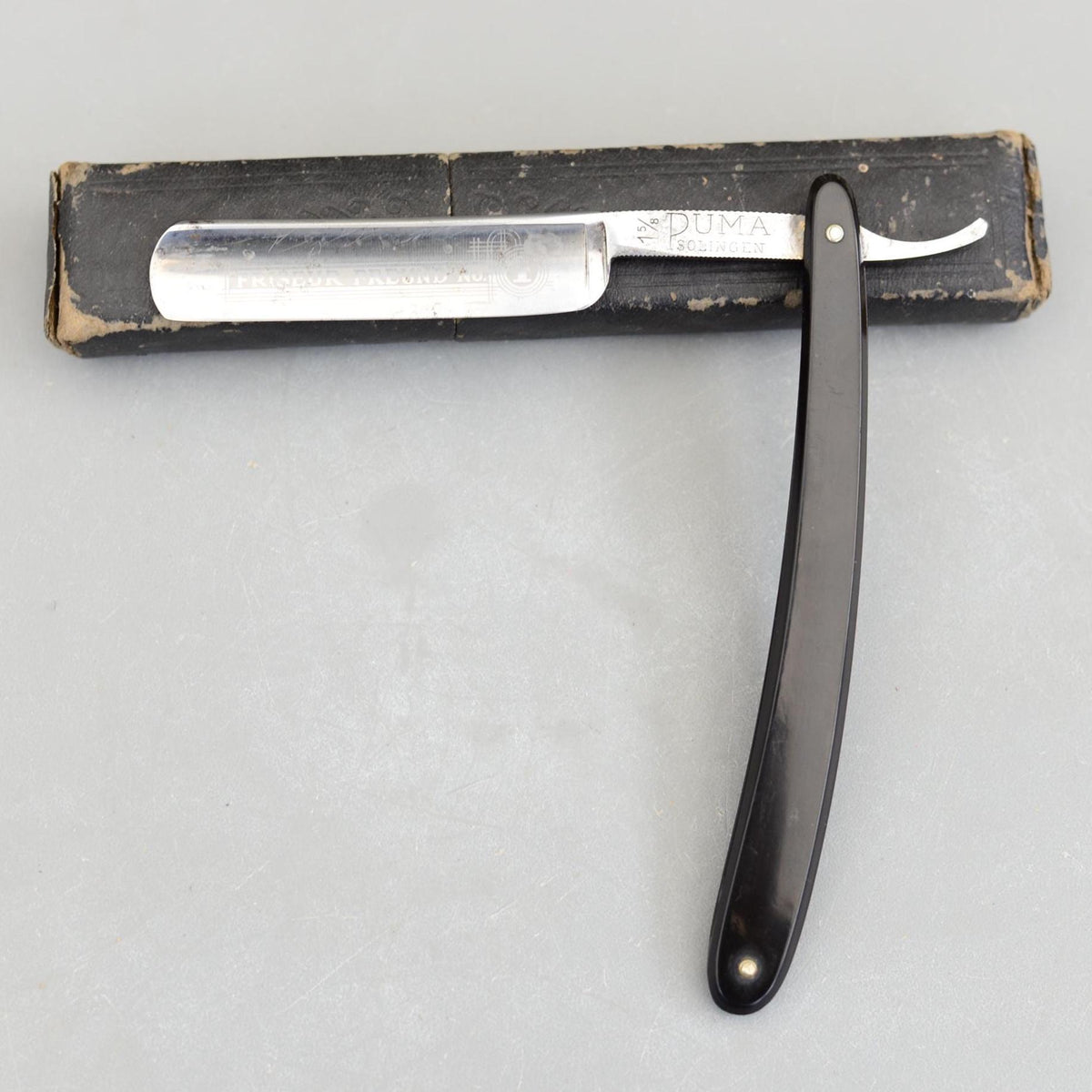Vintage Puma Friseur Freund No1 Solingen Germany Straight Razor