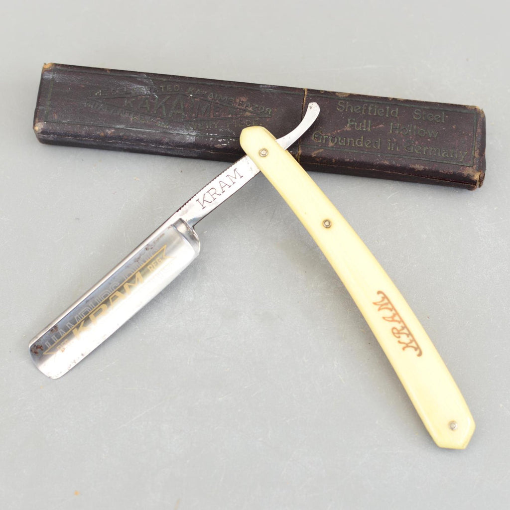 Vintage KRAM Hamburg Ring Straight Razor Germany