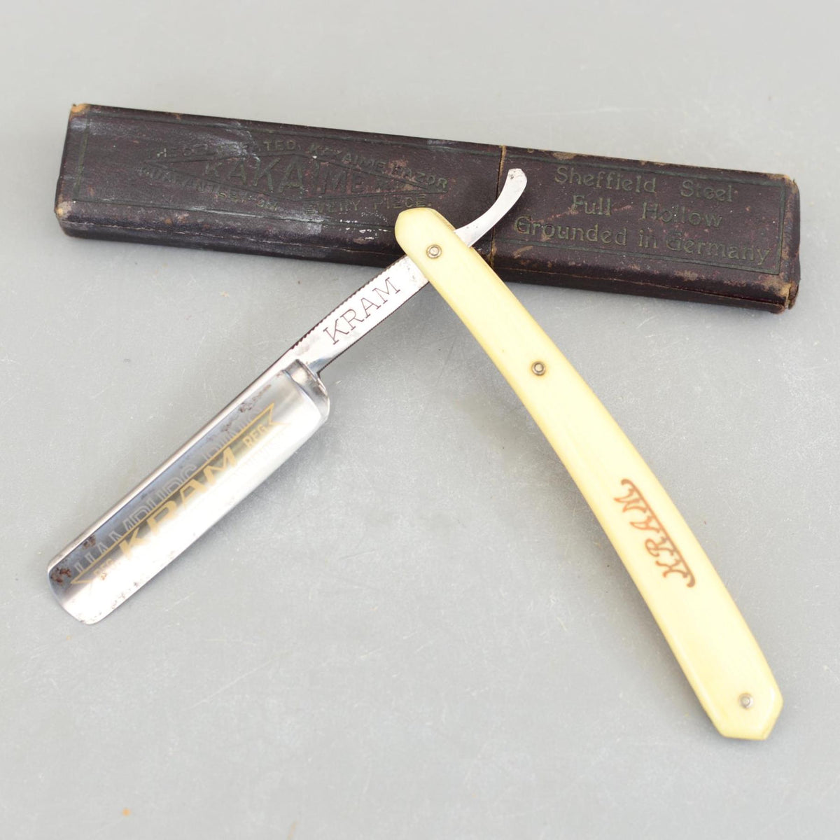 Vintage KRAM Hamburg Ring Straight Razor Germany