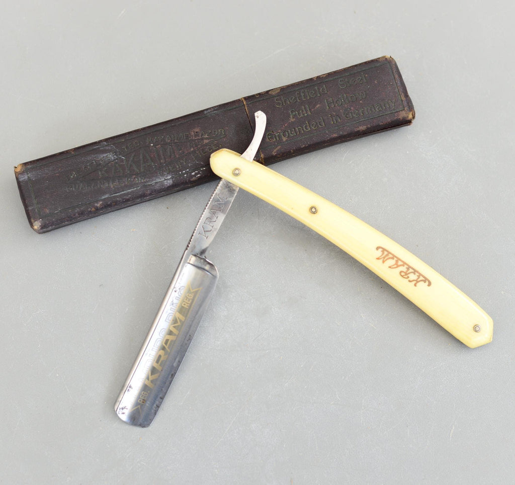 Vintage KRAM Hamburg Ring Straight Razor Germany