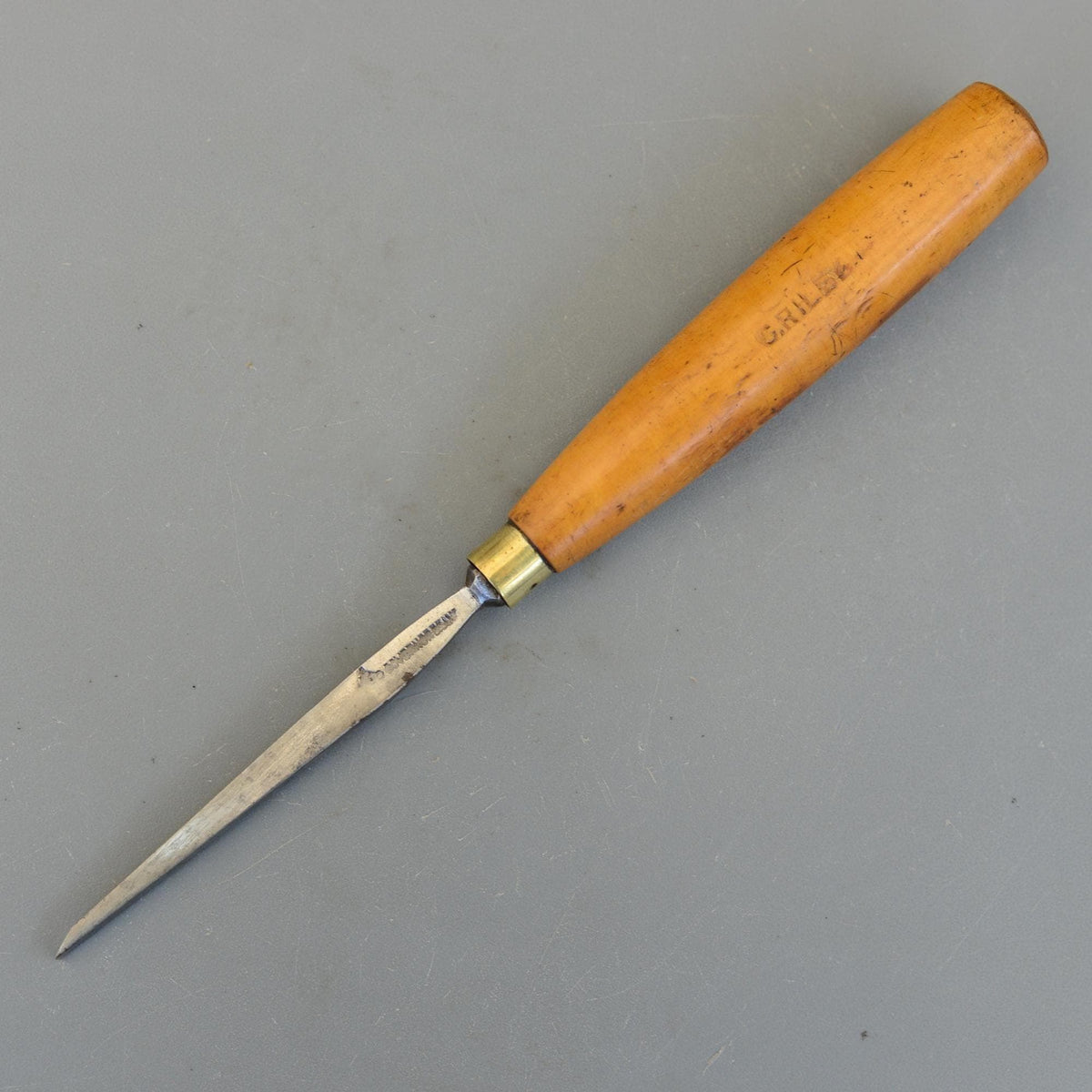 Vintage Governor Brand Cast Steel Carving Chisel 4mm Boxwood Handle
