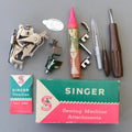 Vintage Singer Simanco Sewing Machine Accessories Box Oil Can Screwdrivers