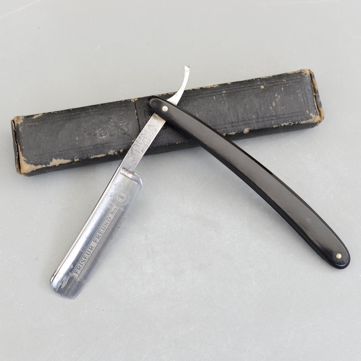 Vintage Puma Friseur Freund No1 Solingen Germany Straight Razor