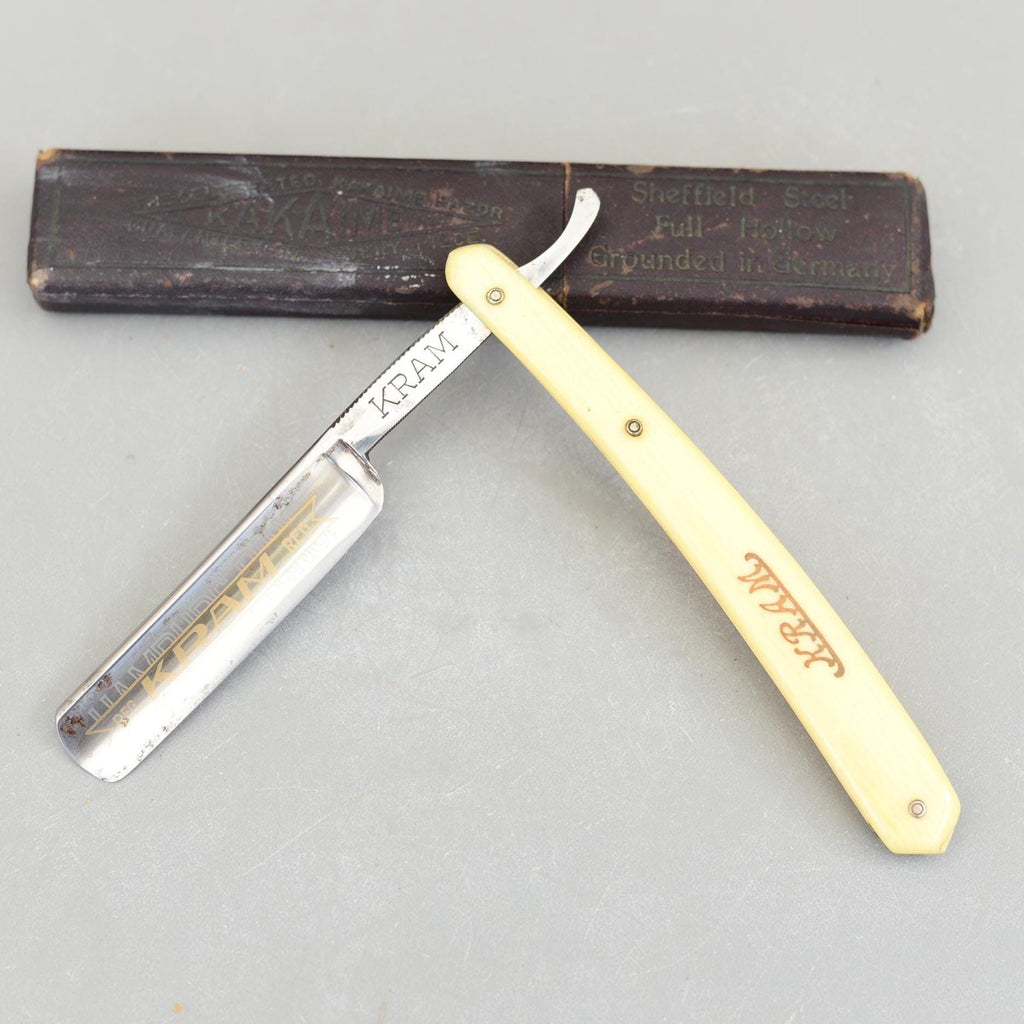 Vintage KRAM Hamburg Ring Straight Razor Germany