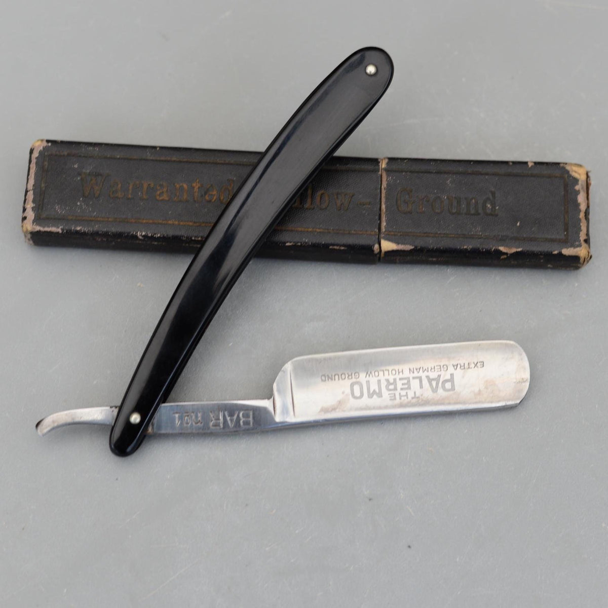 Vintage PALERMO Bar No1 Wald Solingen Crown & Sword Straight Razor