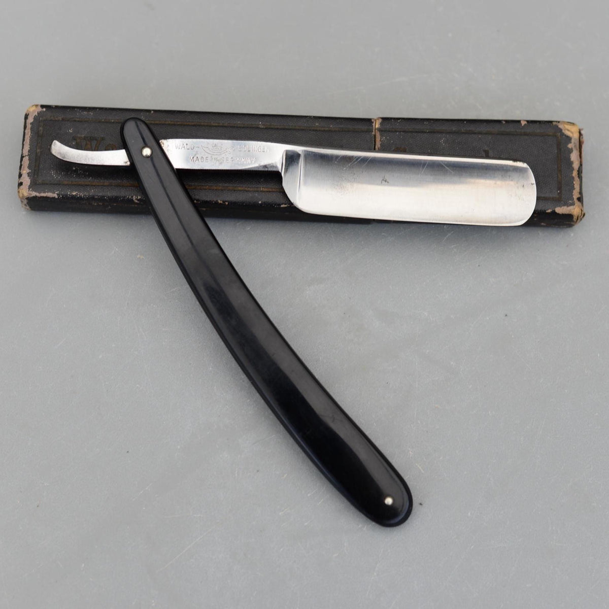 Vintage PALERMO Bar No1 Wald Solingen Crown & Sword Straight Razor