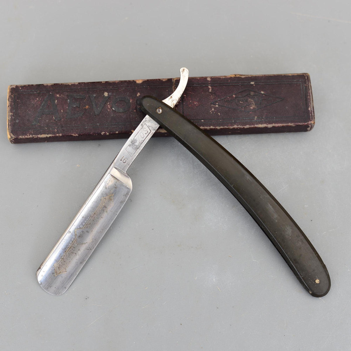 Vintage AEVOS No 91 Solingen Germany Straight Razor