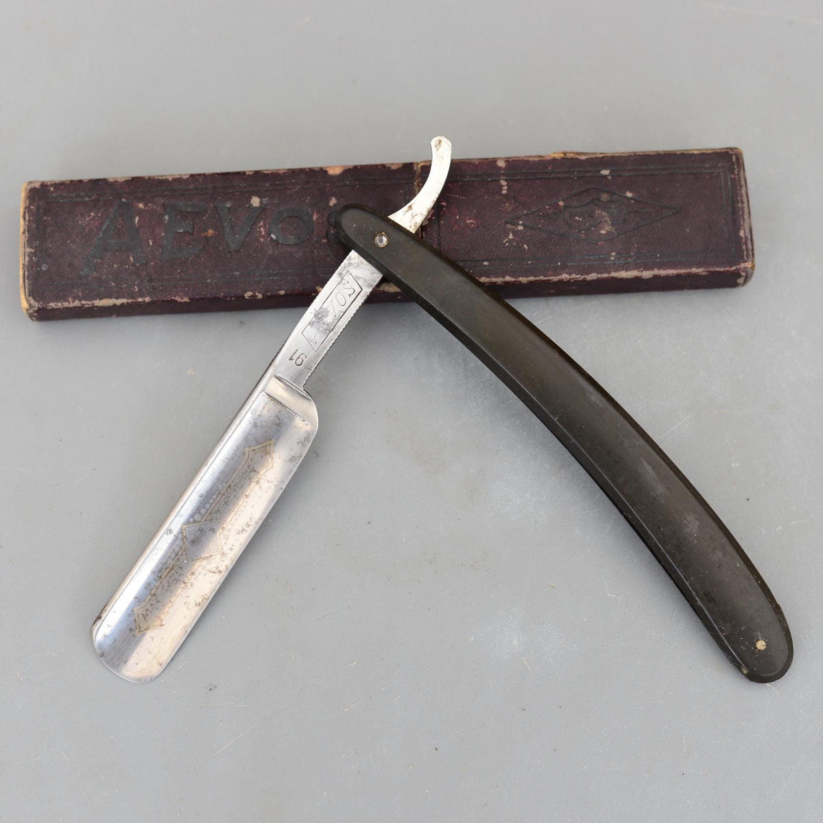 Vintage AEVOS No 91 Solingen Germany Straight Razor