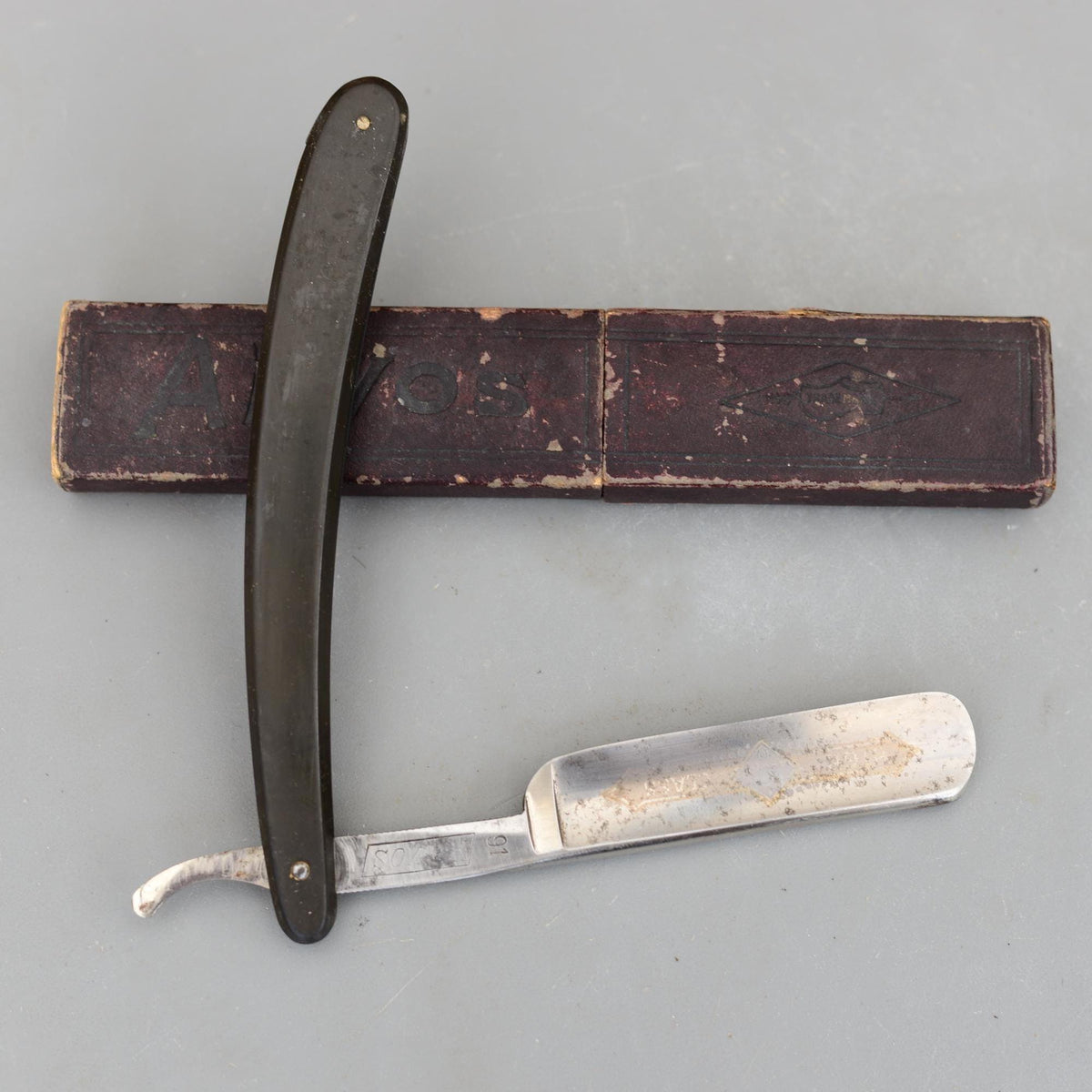 Vintage AEVOS No 91 Solingen Germany Straight Razor