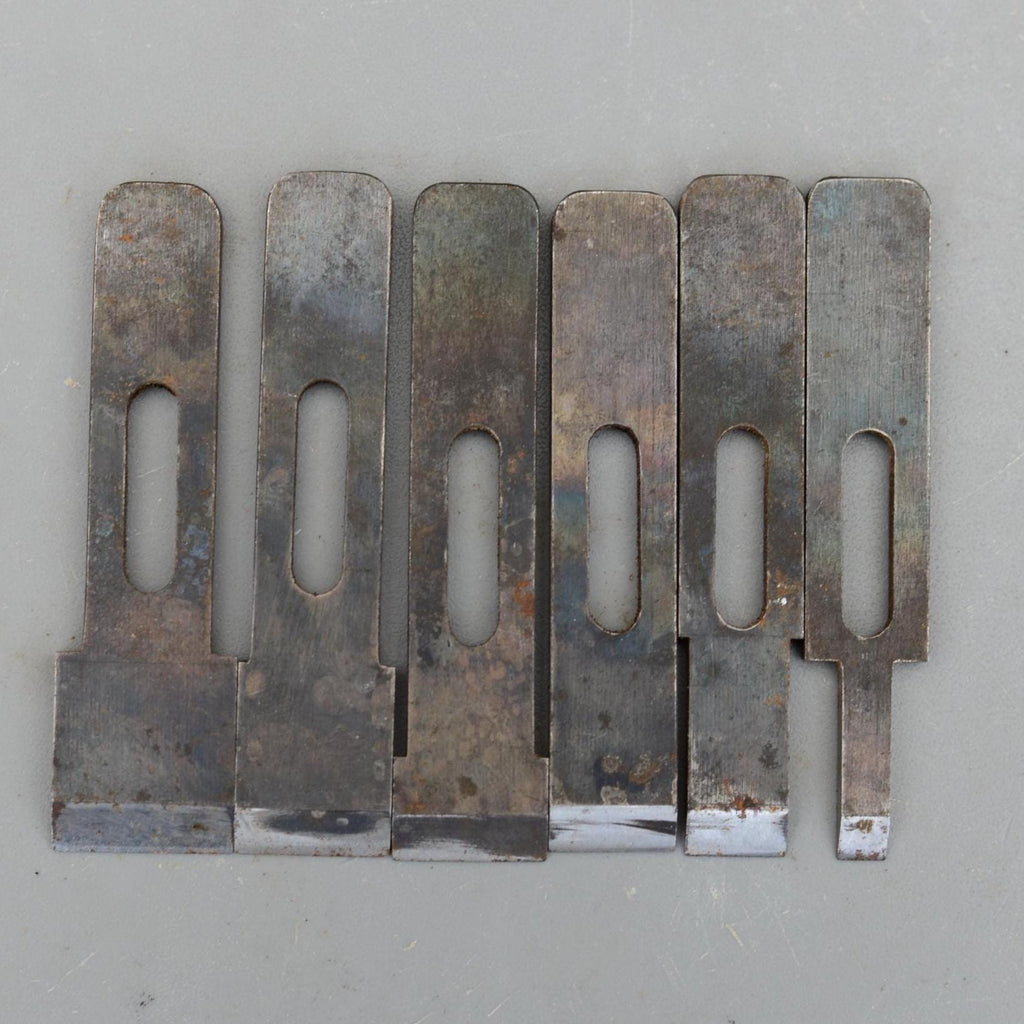 Set 6 Vintage Plane Irons Blades Parts