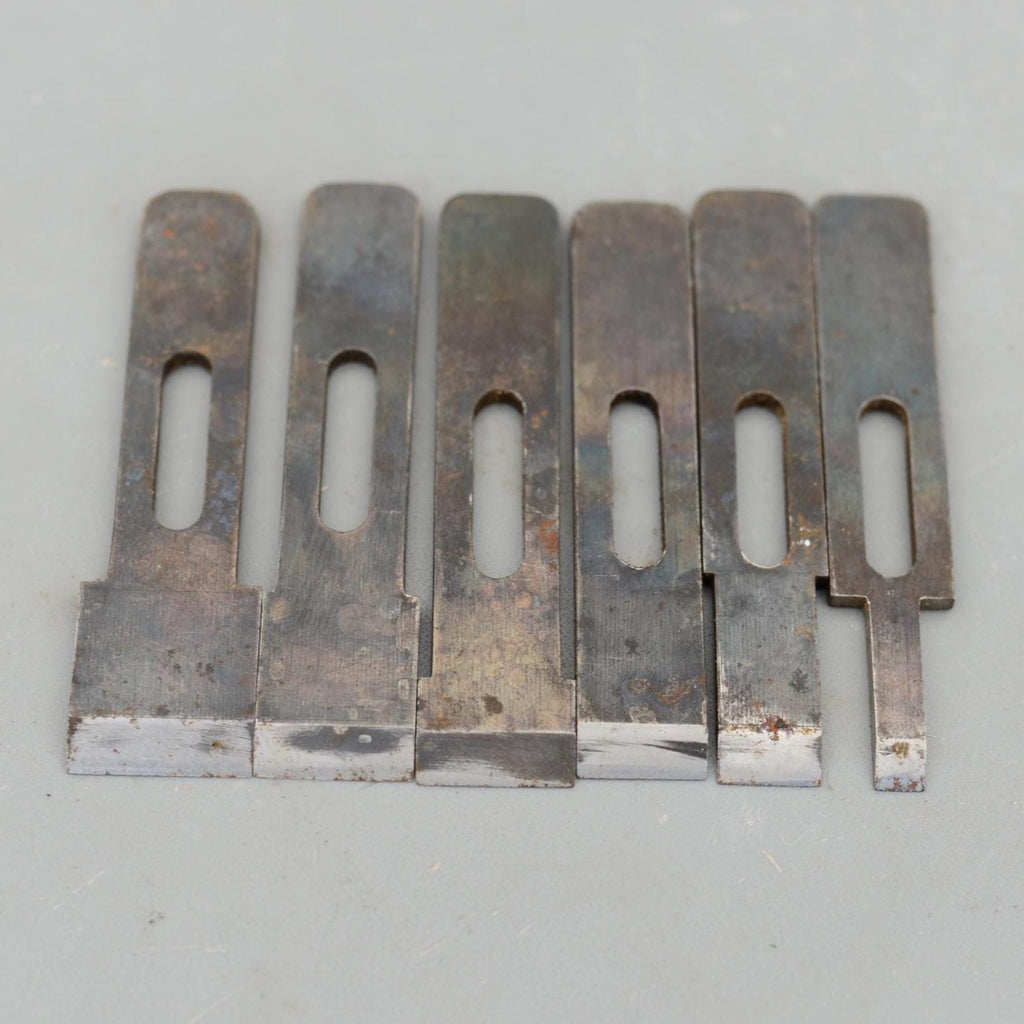 Set 6 Vintage Plane Irons Blades Parts