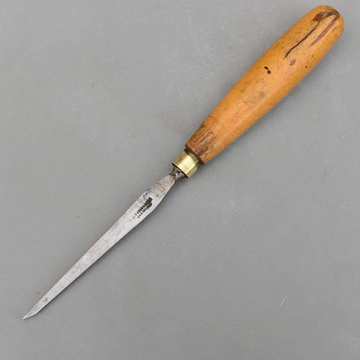 Vintage Joseph Tyzack & Son London 4.5mm No1 Carving Flat Chisel Boxwood