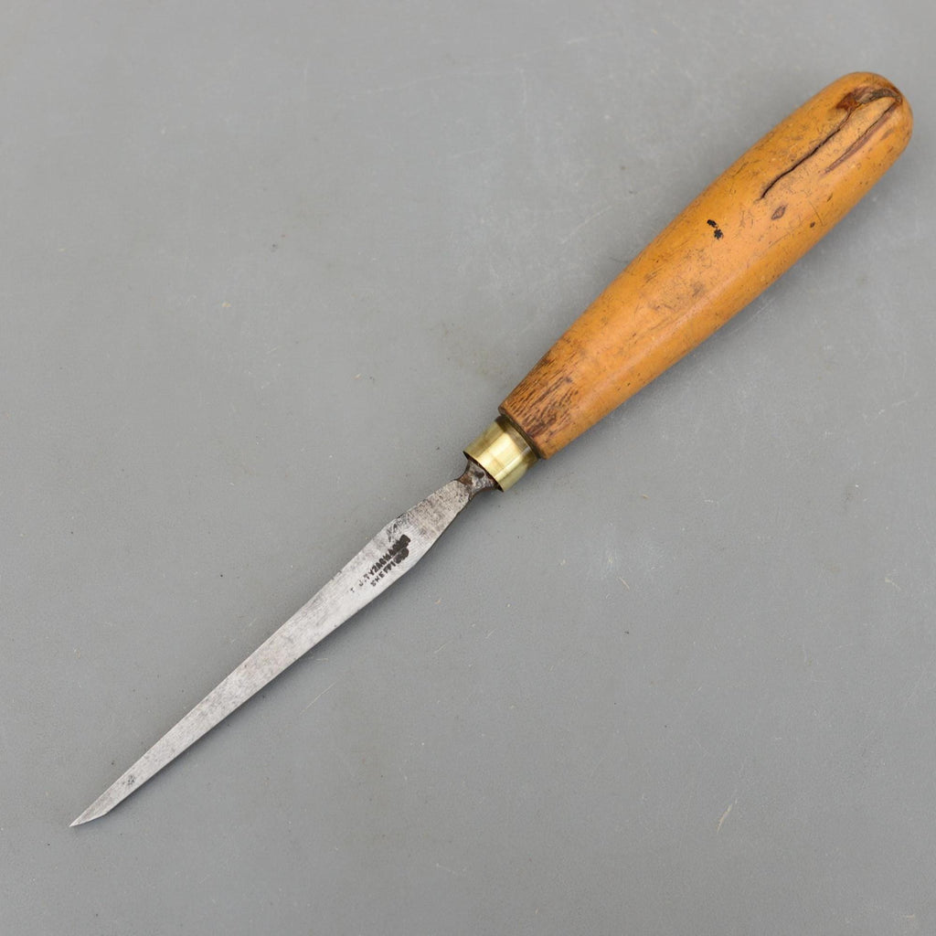 Vintage Joseph Tyzack & Son London 4.5mm No1 Carving Flat Chisel Boxwood