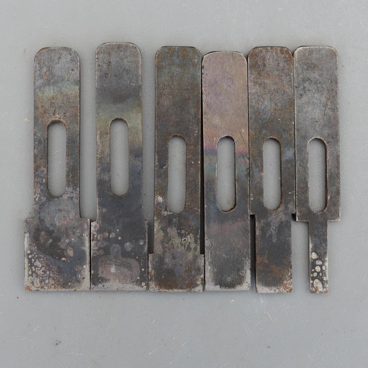 Set 6 Vintage Plane Irons Blades Parts