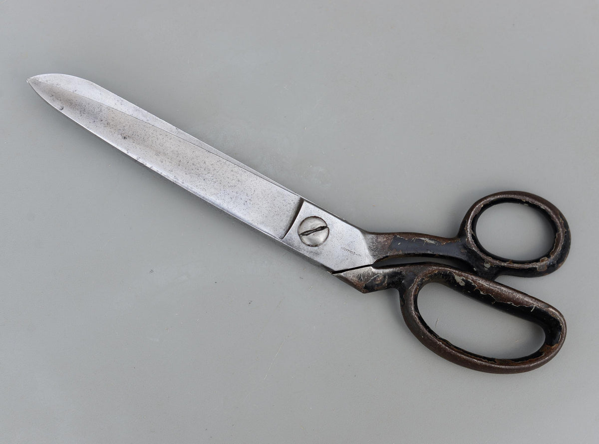 Vintage 12'' Sheffield Tailors Scissors Sewing Dressmaker Fabric Upholstery Shears