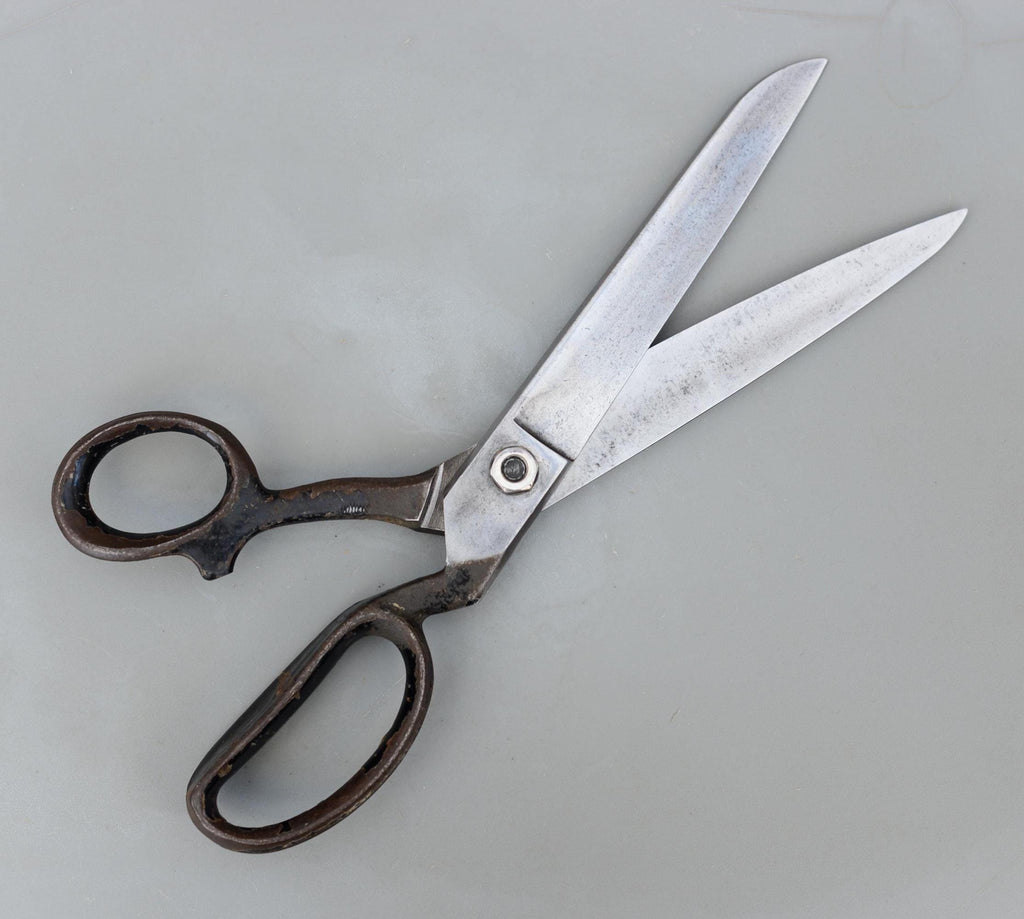 Vintage 12'' Sheffield Tailors Scissors Sewing Dressmaker Fabric Upholstery Shears