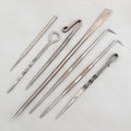 Set 7 Vintage Iron Carpenters Timber Scribe Mount Cutter Awl