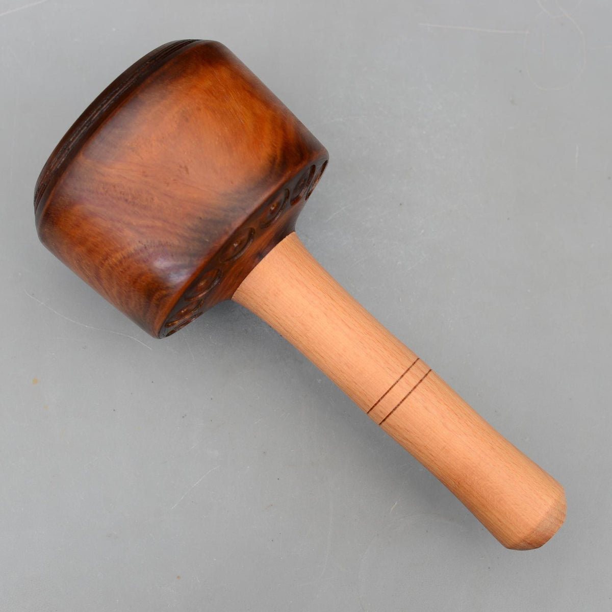 Vintage Lignum Vitae Wooden Mallet 985g Carving Carpentry Stone Masons Sculptor Gouge Chisel