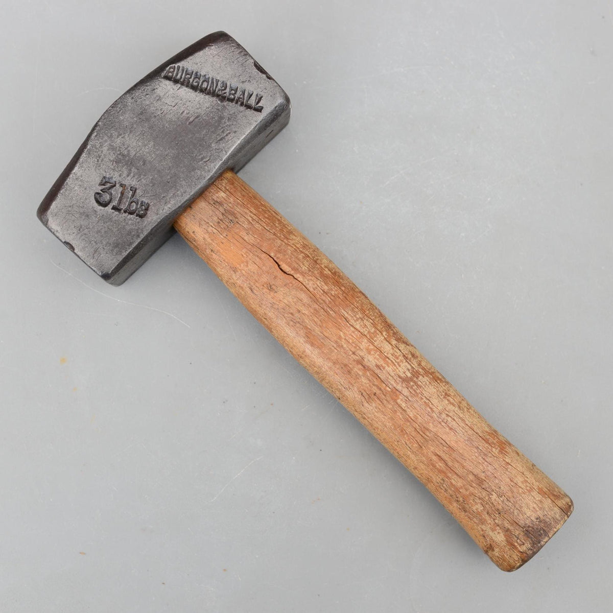 Vintage 3lbs Burgon & Ball Lump Club Hammer Blacksmithing Stonemasons