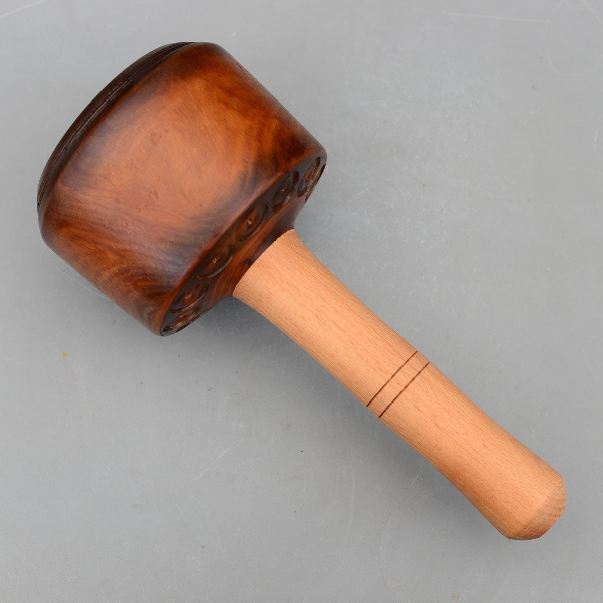Vintage Lignum Vitae Wooden Mallet 985g Carving Carpentry Stone Masons Sculptor Gouge Chisel