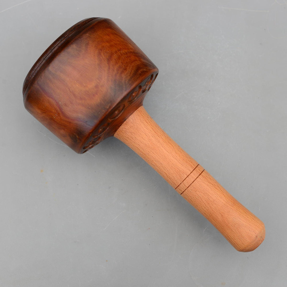 Vintage Lignum Vitae Wooden Mallet 985g Carving Carpentry Stone Masons Sculptor Gouge Chisel