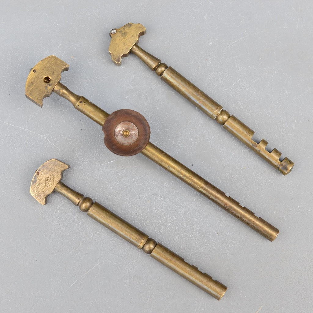 Set 3 Vintage Vitrex Swiss France British Brass Glass Cutters