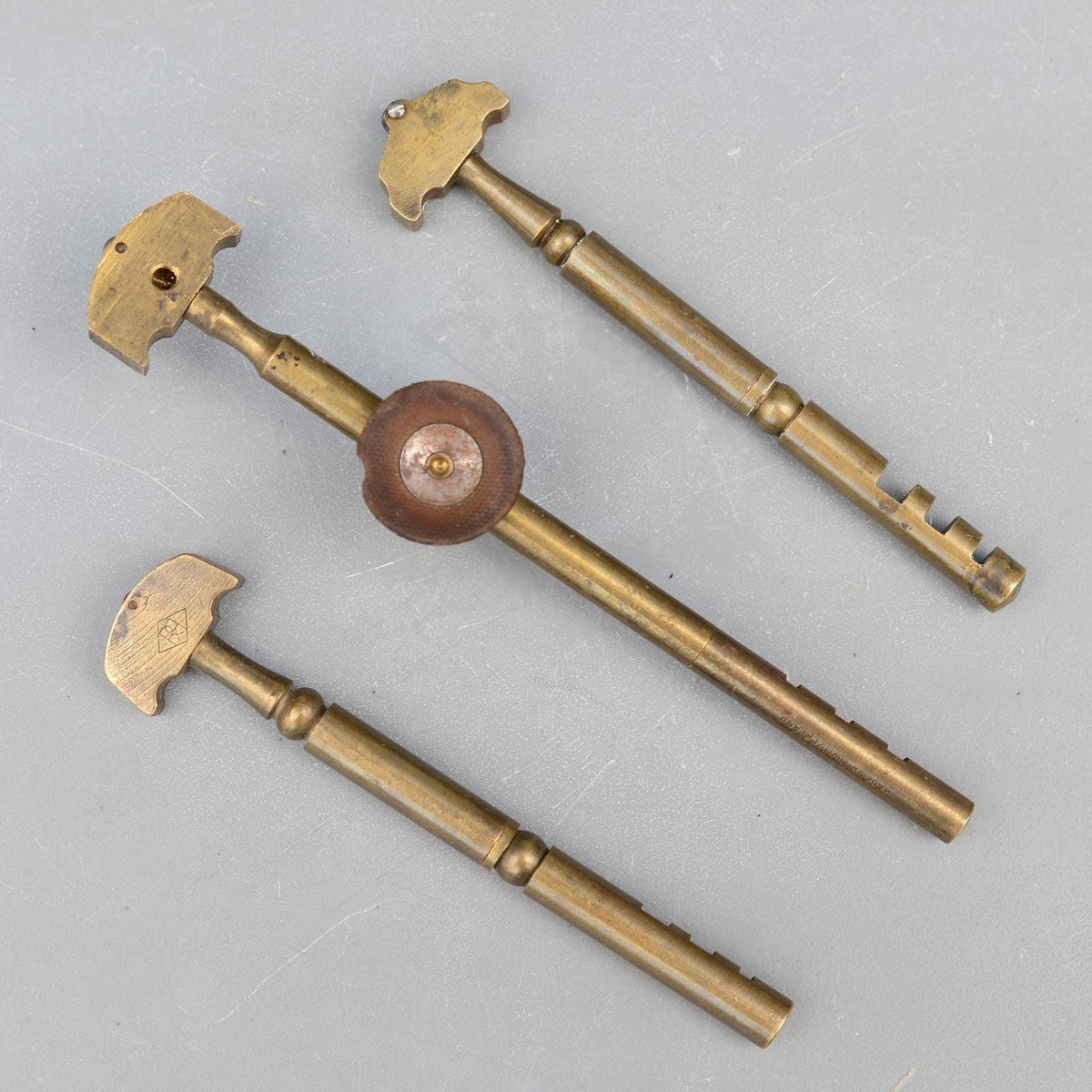 Set 3 Vintage Vitrex Swiss France British Brass Glass Cutters