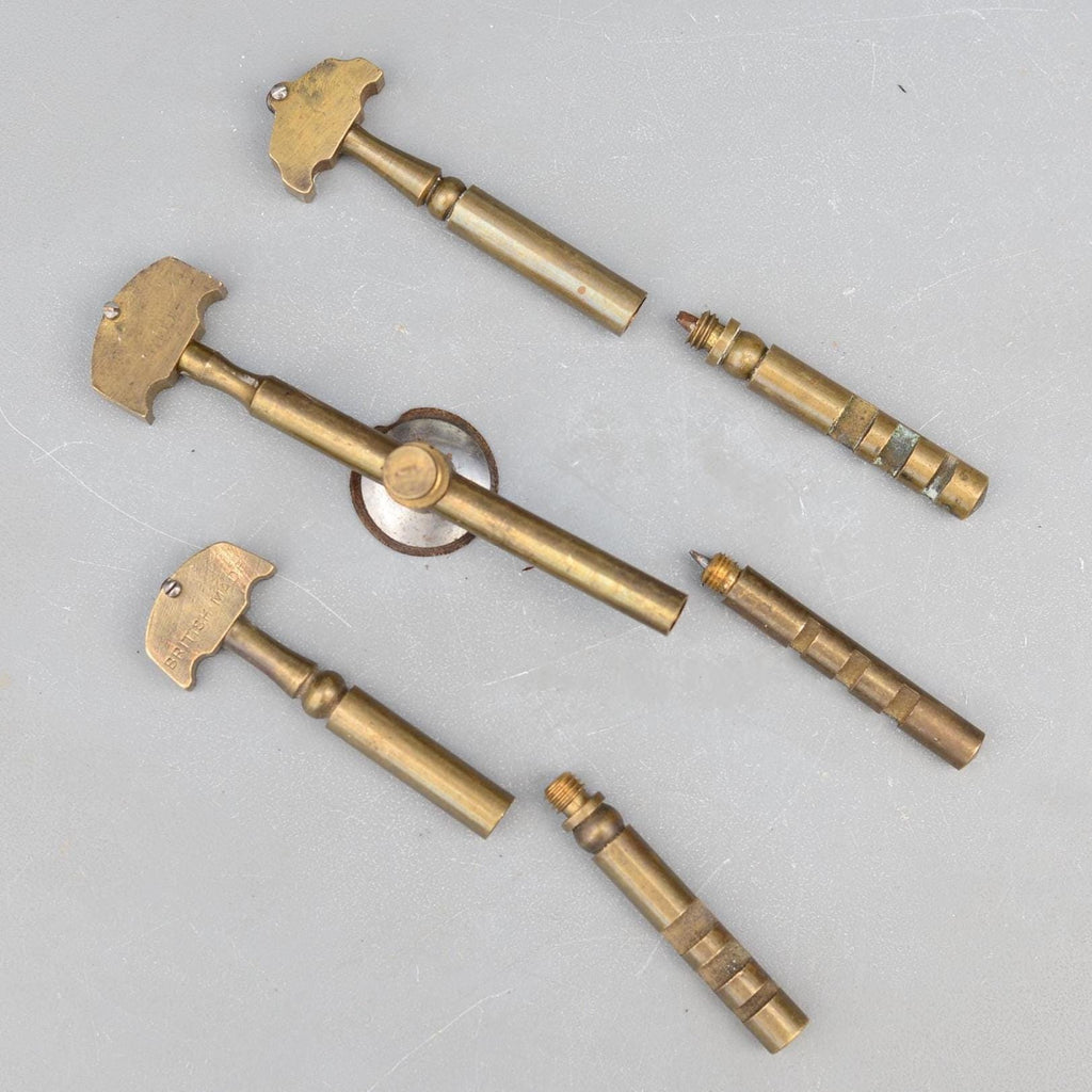 Set 3 Vintage Vitrex Swiss France British Brass Glass Cutters