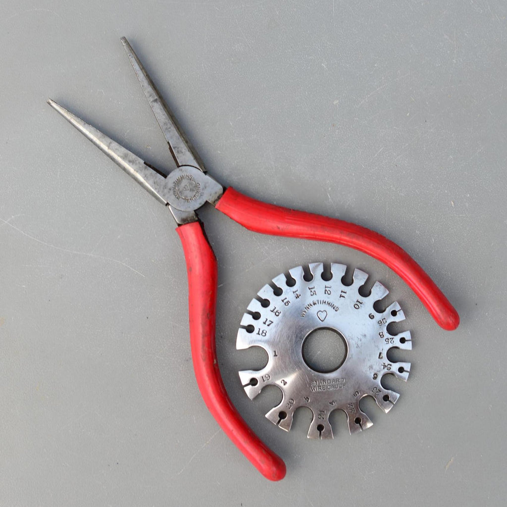 Set 2 Wynn & Timmins Heart Brand Pliers Cutters and Wire Gauge Std 1-26