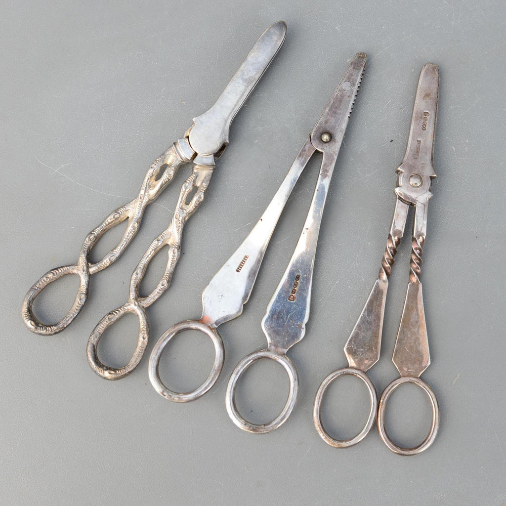 Set 3 Vintage Rare Ornate Grape Scissors