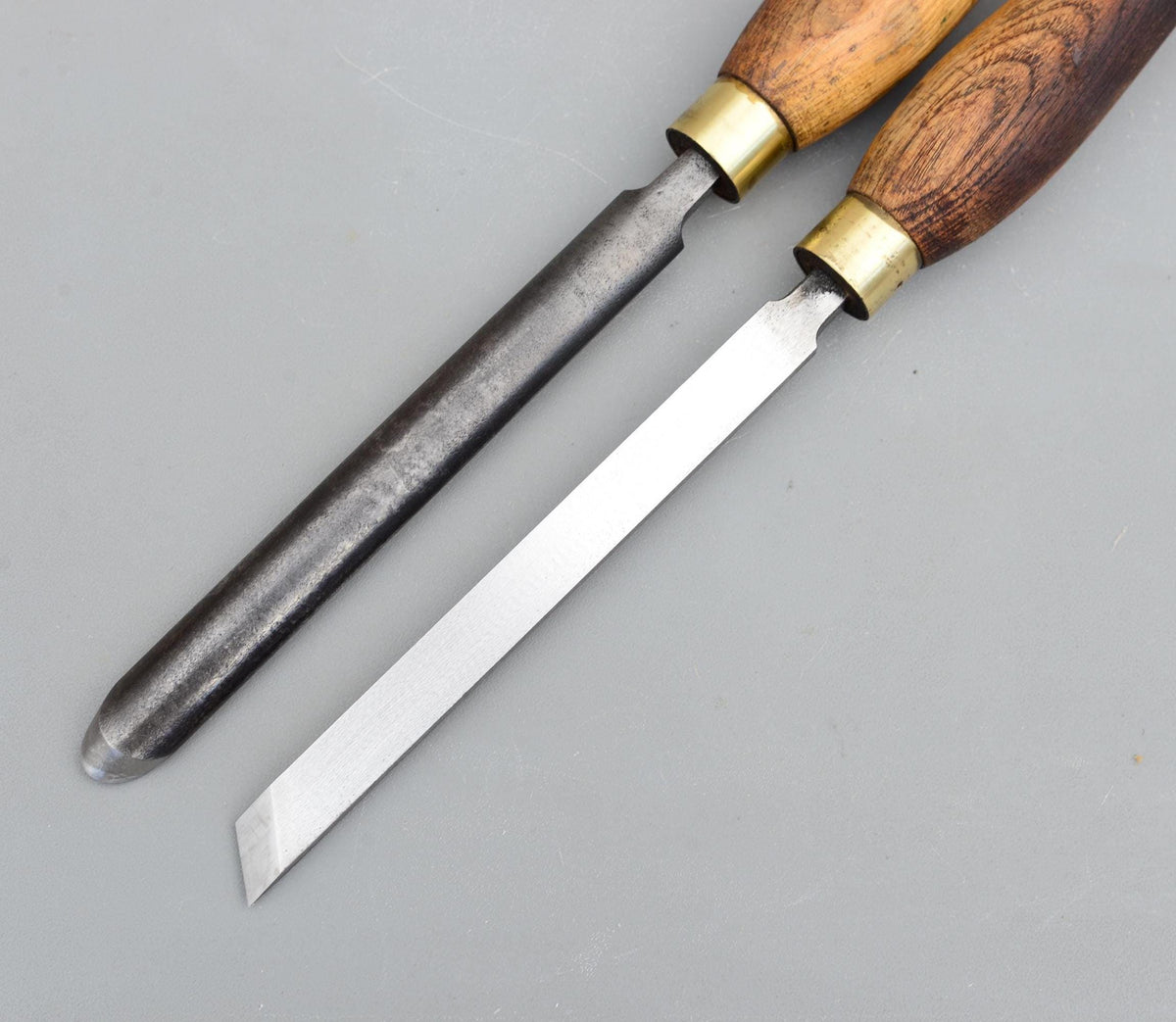 2 Vintage Marples England Skew & Spindle Parting Woodturning Chisel Turning Lathe Tools