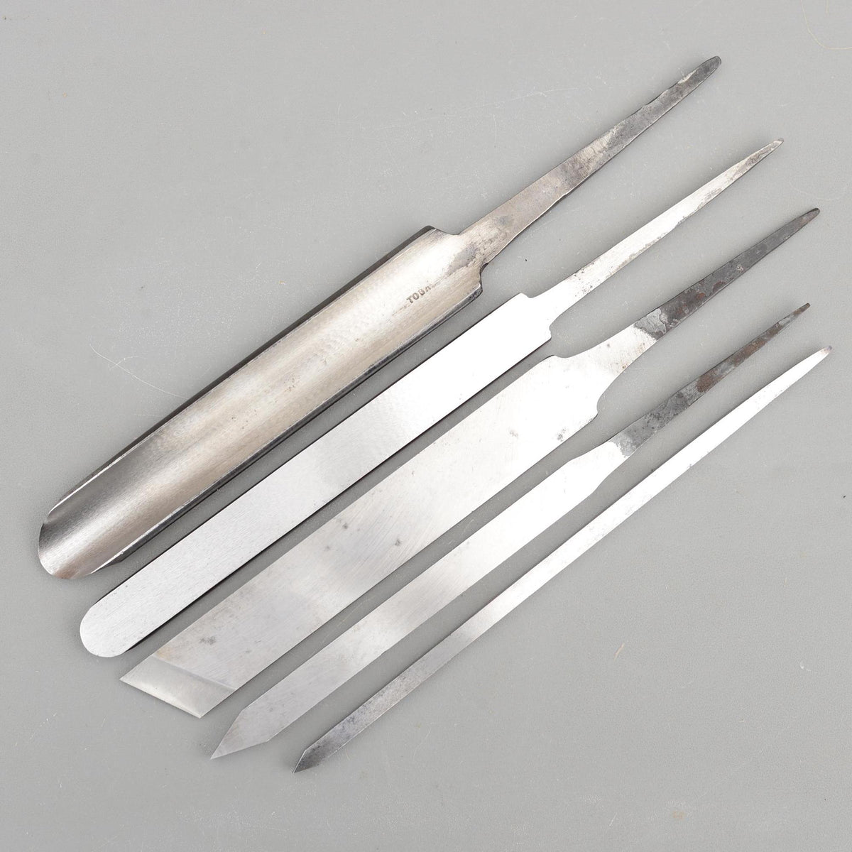 5 Vintage Lathe Tools Skew Spindle Parting Woodturning Chisel Turning