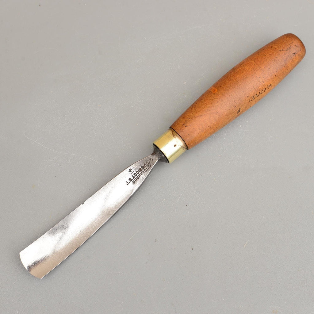 Vintage J.B. Addis & Sons Sheffield England 25,5mm No14 Carving Curved Gouge 10 Prize Medals