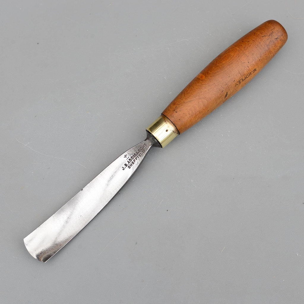 Vintage J.B. Addis & Sons Sheffield England 25,5mm No14 Carving Curved Gouge 10 Prize Medals