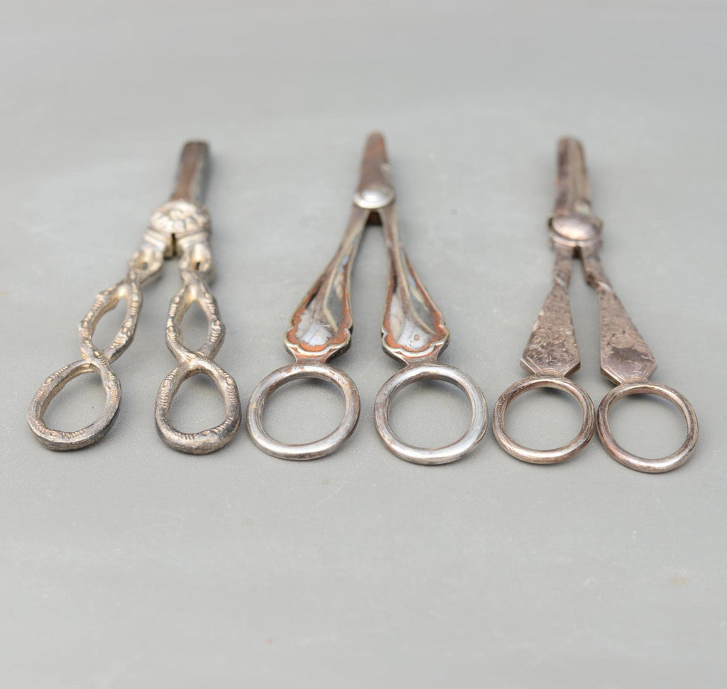 Set 3 Vintage Rare Ornate Grape Scissors