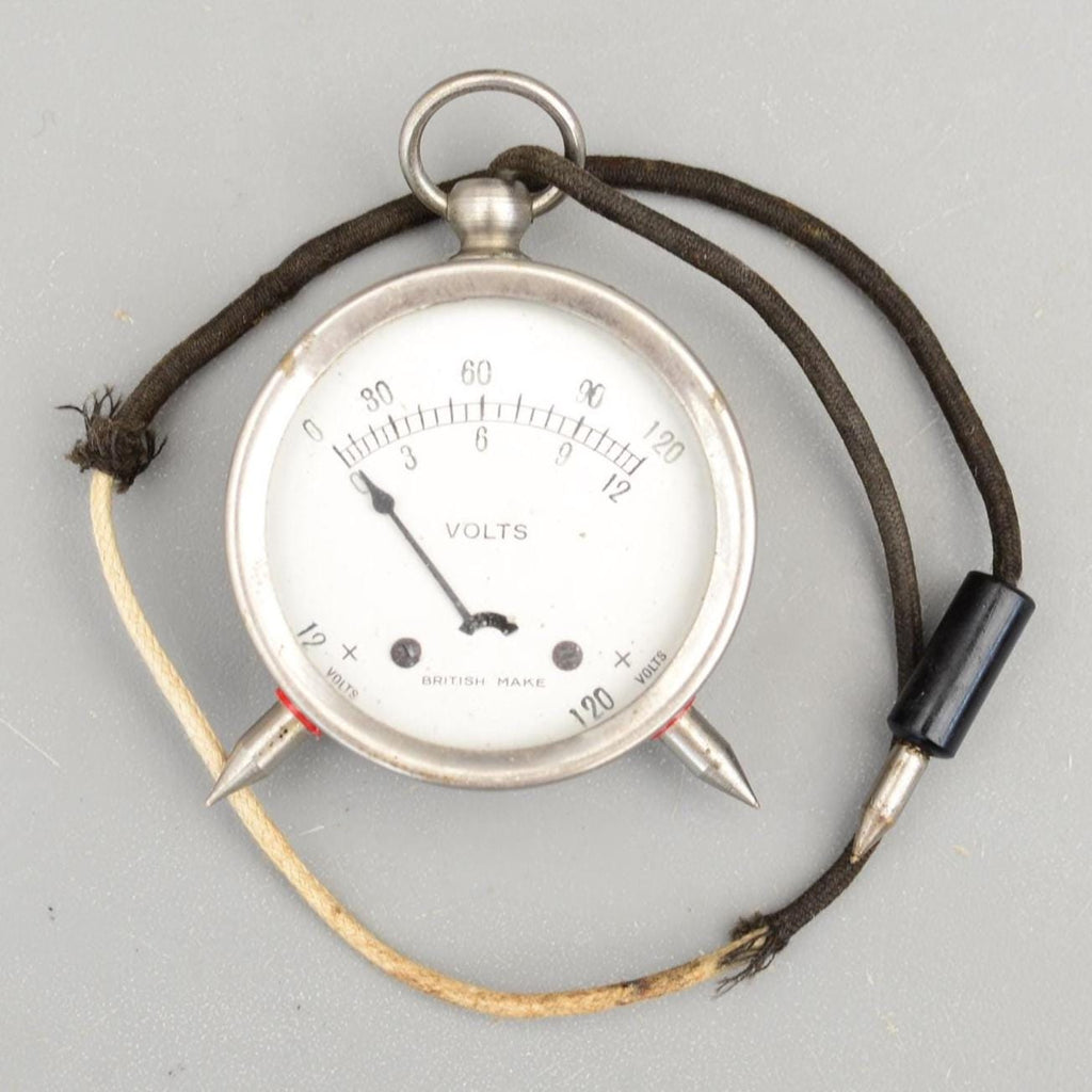 Vintage British Make Pocket Voltmeter Gauge Battery Checker 0-12 Volts