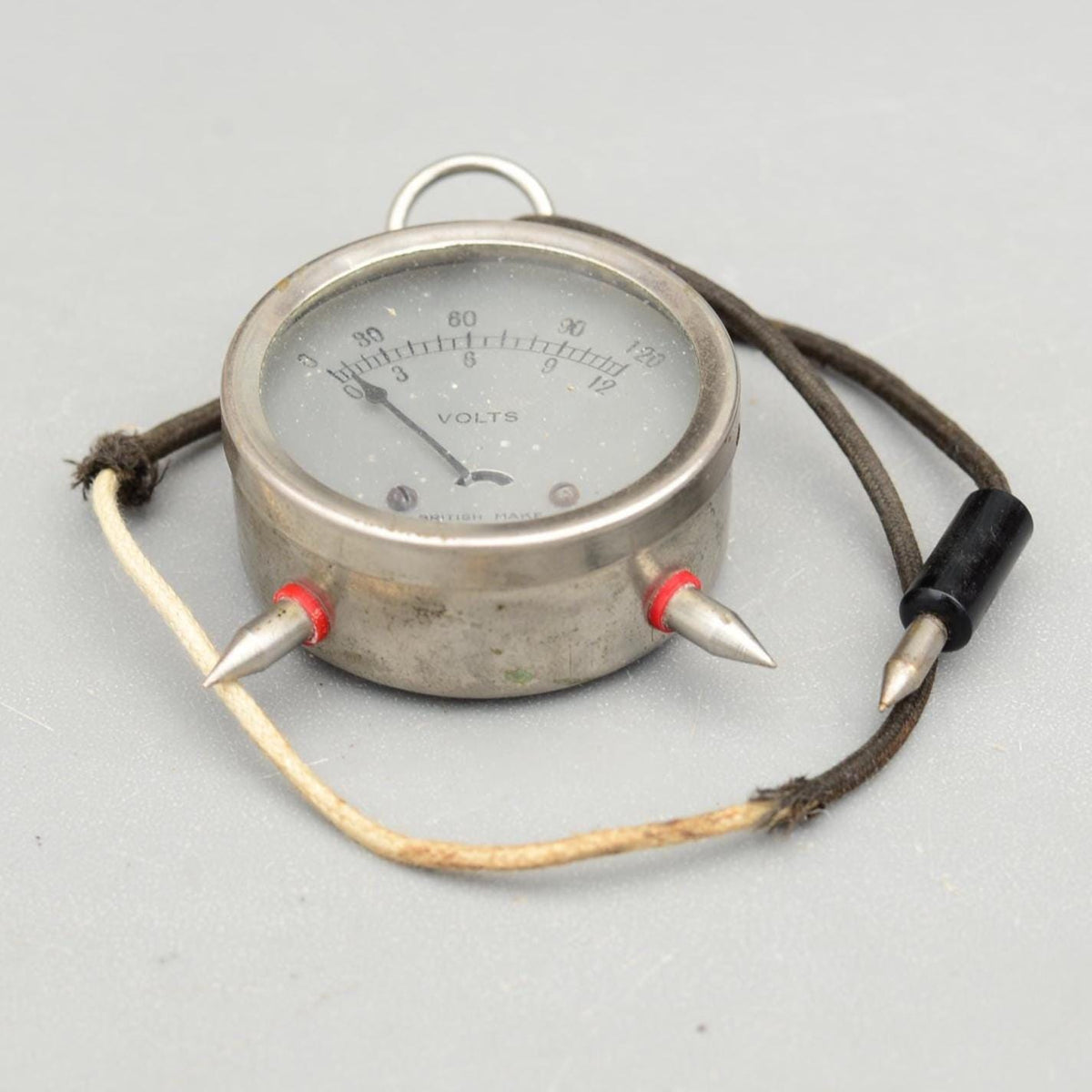 Vintage British Make Pocket Voltmeter Gauge Battery Checker 0-12 Volts