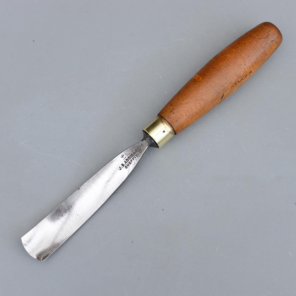 Vintage J.B. Addis & Sons Sheffield England 25,5mm No14 Carving Curved Gouge 10 Prize Medals