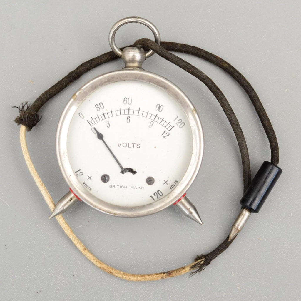 Vintage British Make Pocket Voltmeter Gauge Battery Checker 0-12 Volts