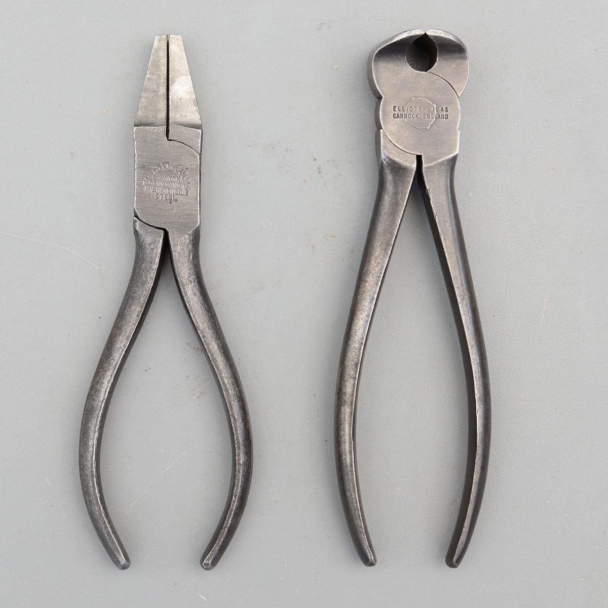 Set 2 Vintage Elliott Lucas 6'' Pliers Cutters Cannock England