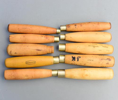10 Vintage Boxwood Handles for Carving Chisels Gouges Lathe Files Hand Tools