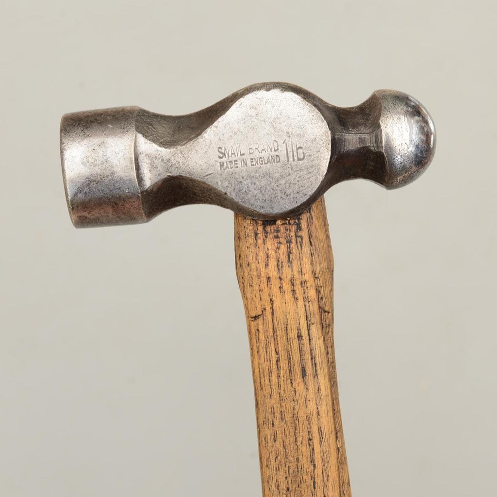 Vintage Snail Brand 1lb Ball Pein Hammer Made in England