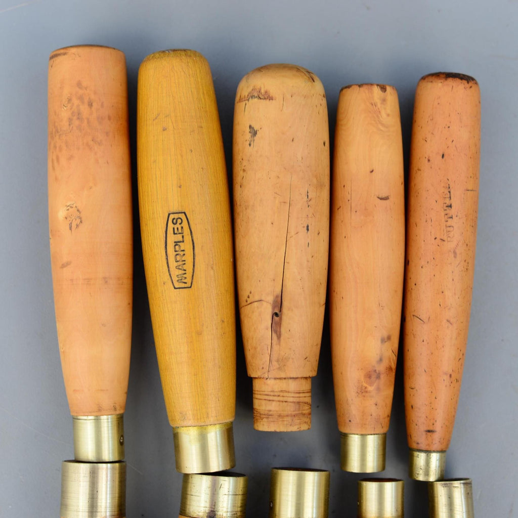 10 Vintage Boxwood Handles for Carving Chisels Gouges Lathe Files Hand Tools