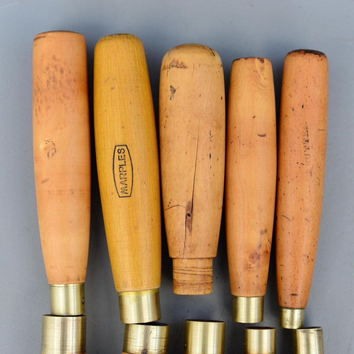 10 Vintage Boxwood Handles for Carving Chisels Gouges Lathe Files Hand Tools
