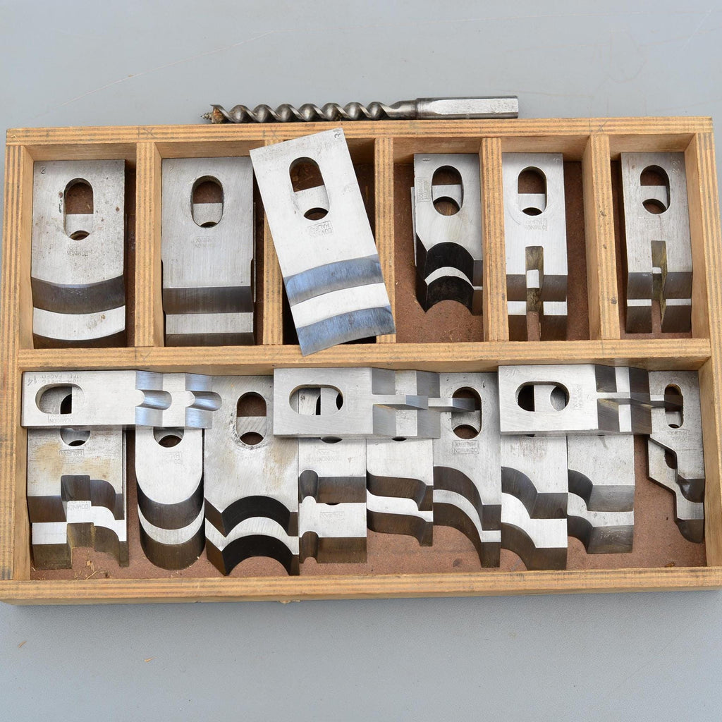 Set Vintage Dominion Halifax HSS Irons Parts Spindle Moulder Router