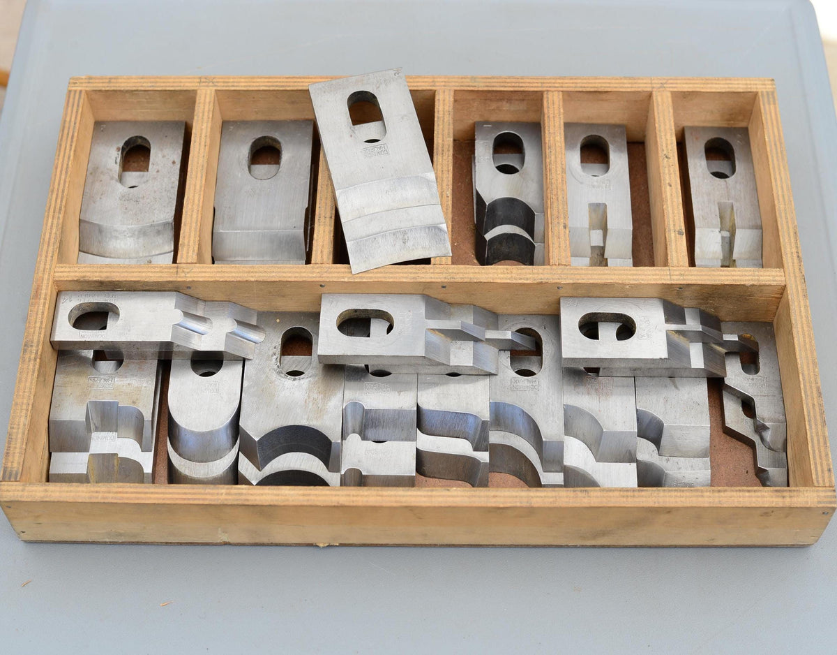 Set Vintage Dominion Halifax HSS Irons Parts Spindle Moulder Router