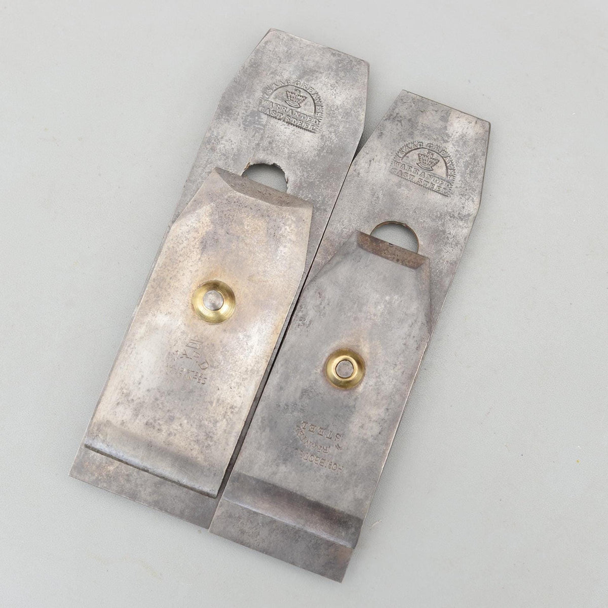 Set 2 Vintage I.Greaves Crown Plane Cap Iron Screw Parts