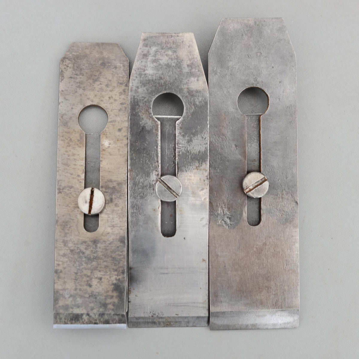 Set 3 Vintage J.Herring A.Hildick T.Wales Plane Iron Parts