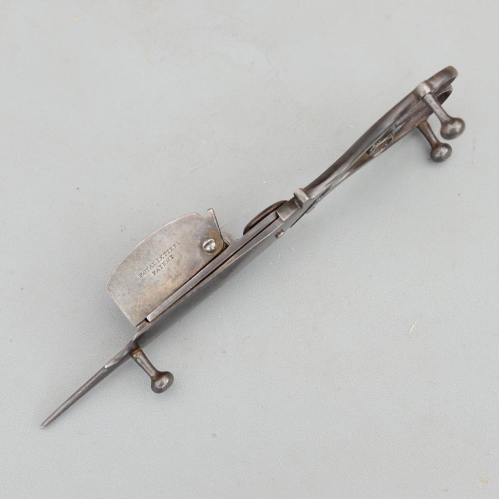Vintage Royal Letters Patent Candle Snuff Snuffing Snuffer Scissors