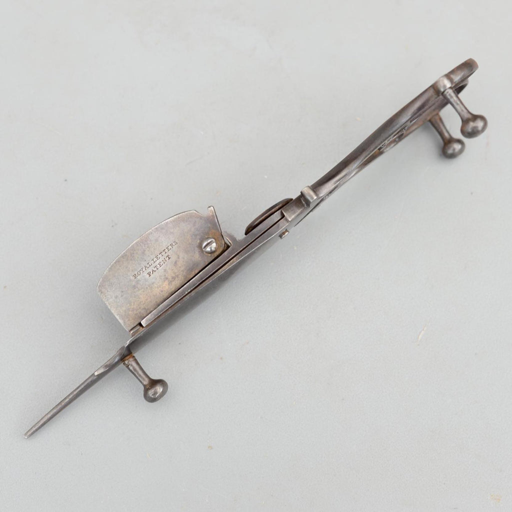 Vintage Royal Letters Patent Candle Snuff Snuffing Snuffer Scissors